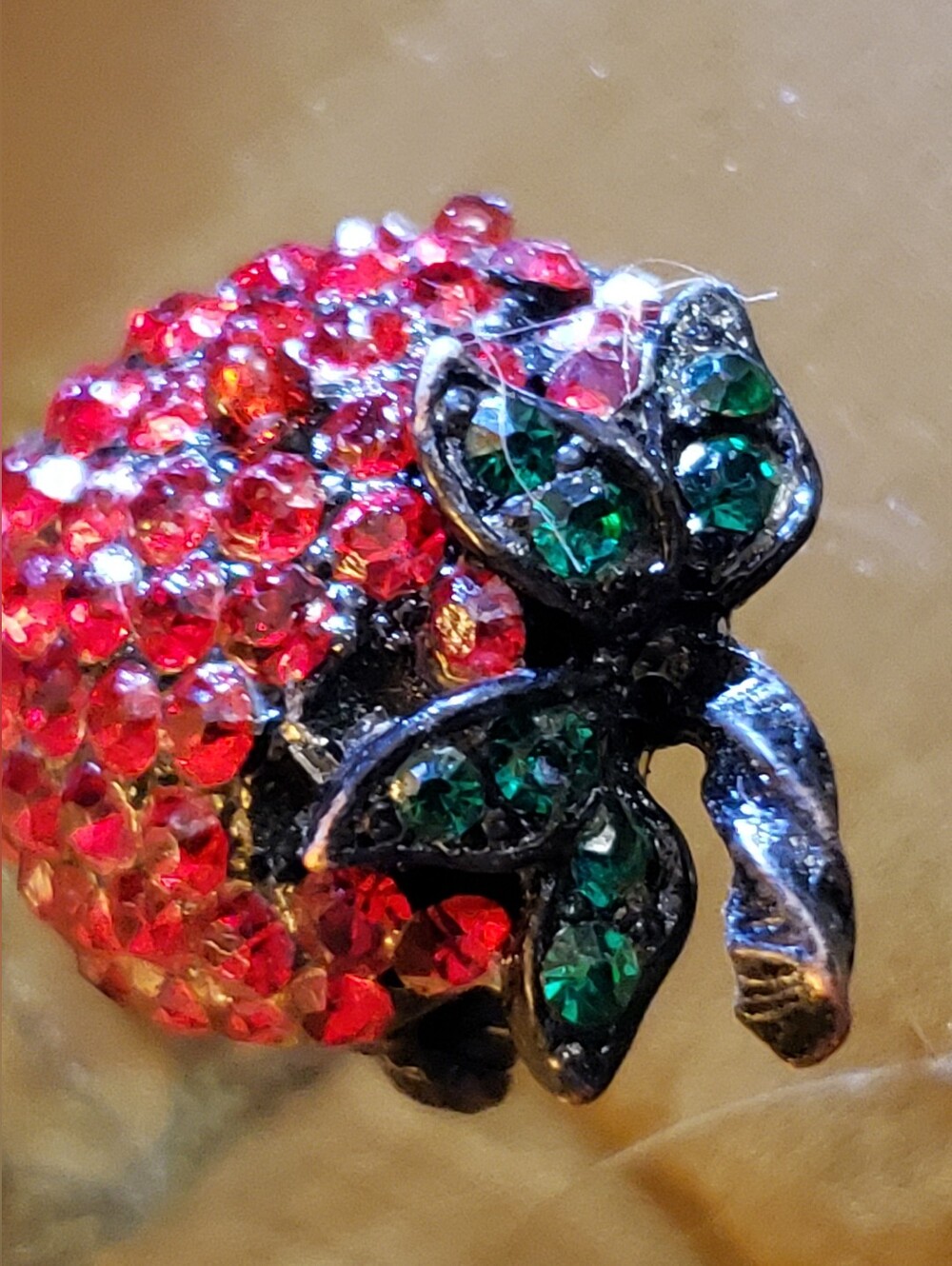 Vintage Brooch Lot 3pc Sterling Coro Wheat Stalk + Strawberry + Beetle - Picture 12 of 15